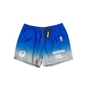 Pro Standard Dallas Mavericks Mesh Lined Swim Trunks in Blue — Size 3XL